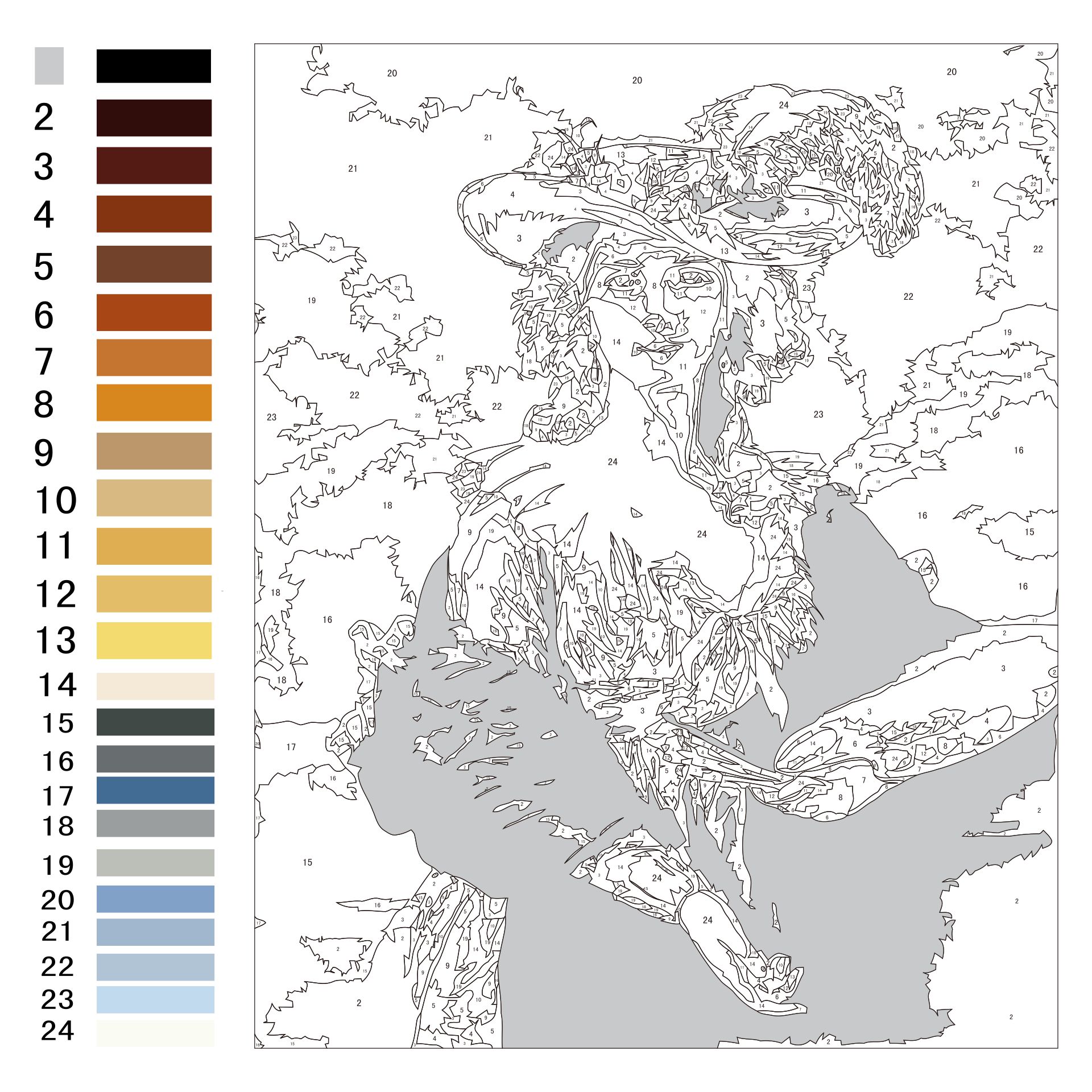 119 Adult Color By Numbers Printable 5