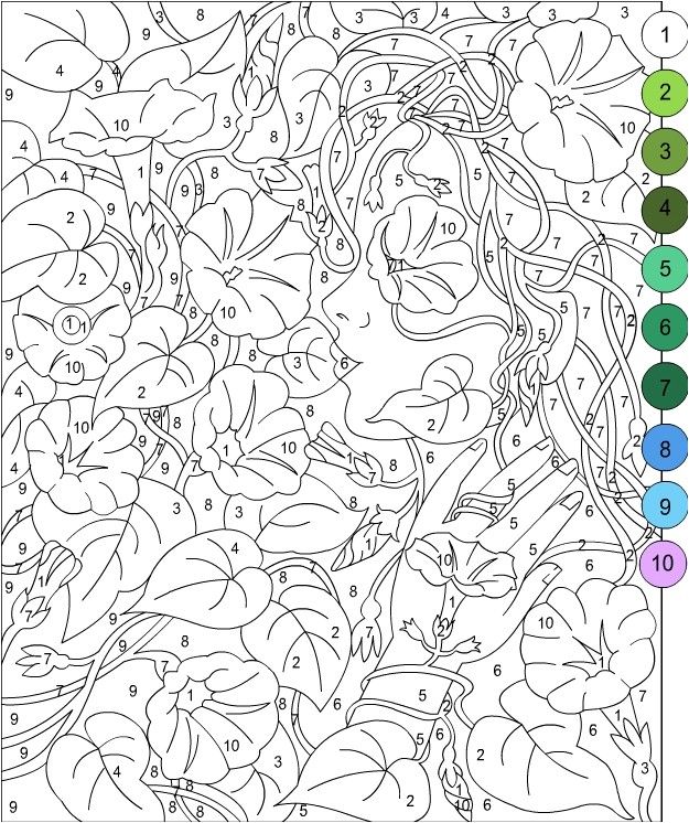 119 Adult Color By Numbers Printable 53