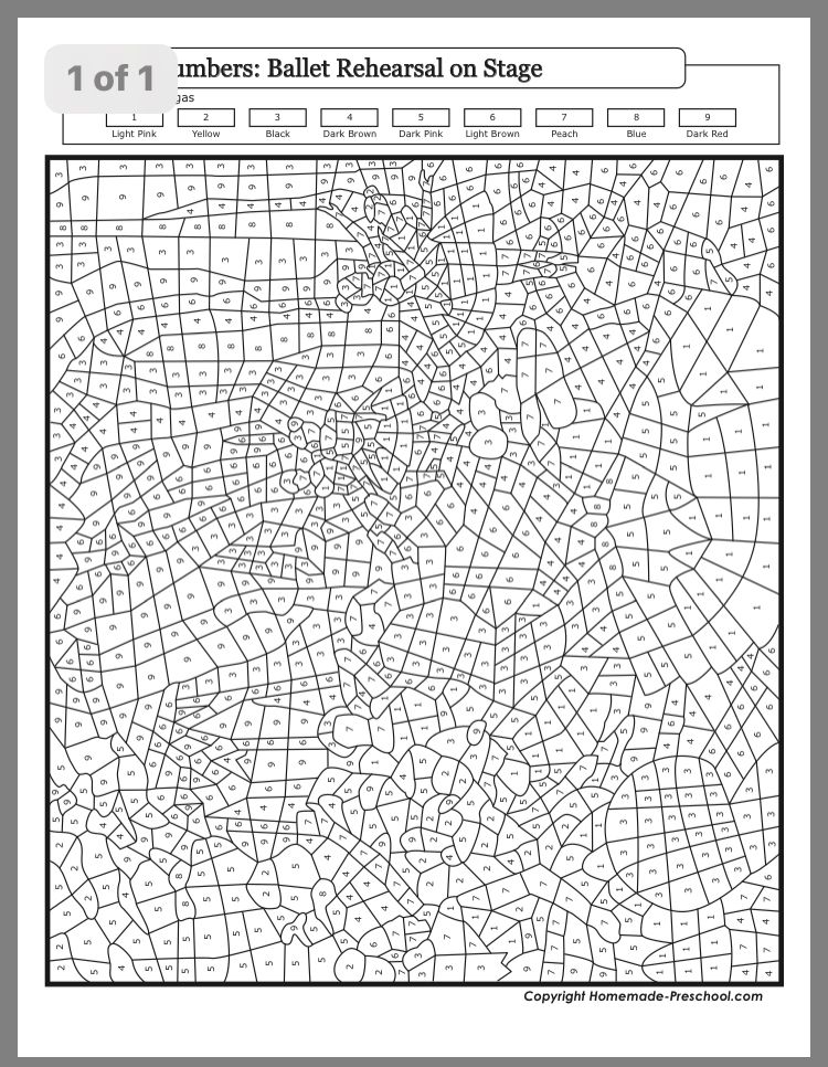 119 Adult Color By Numbers Printable 56