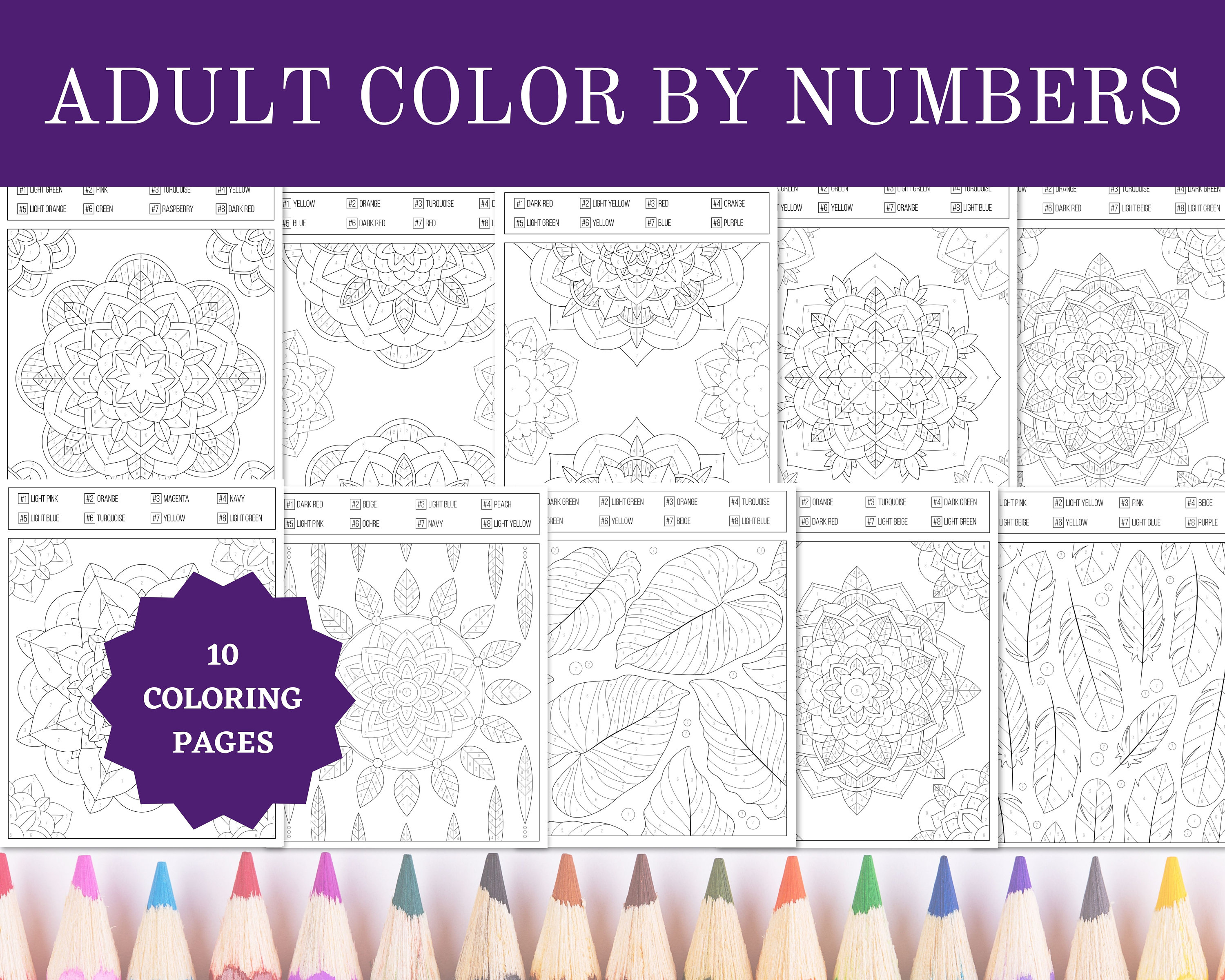 119 Adult Color By Numbers Printable 6