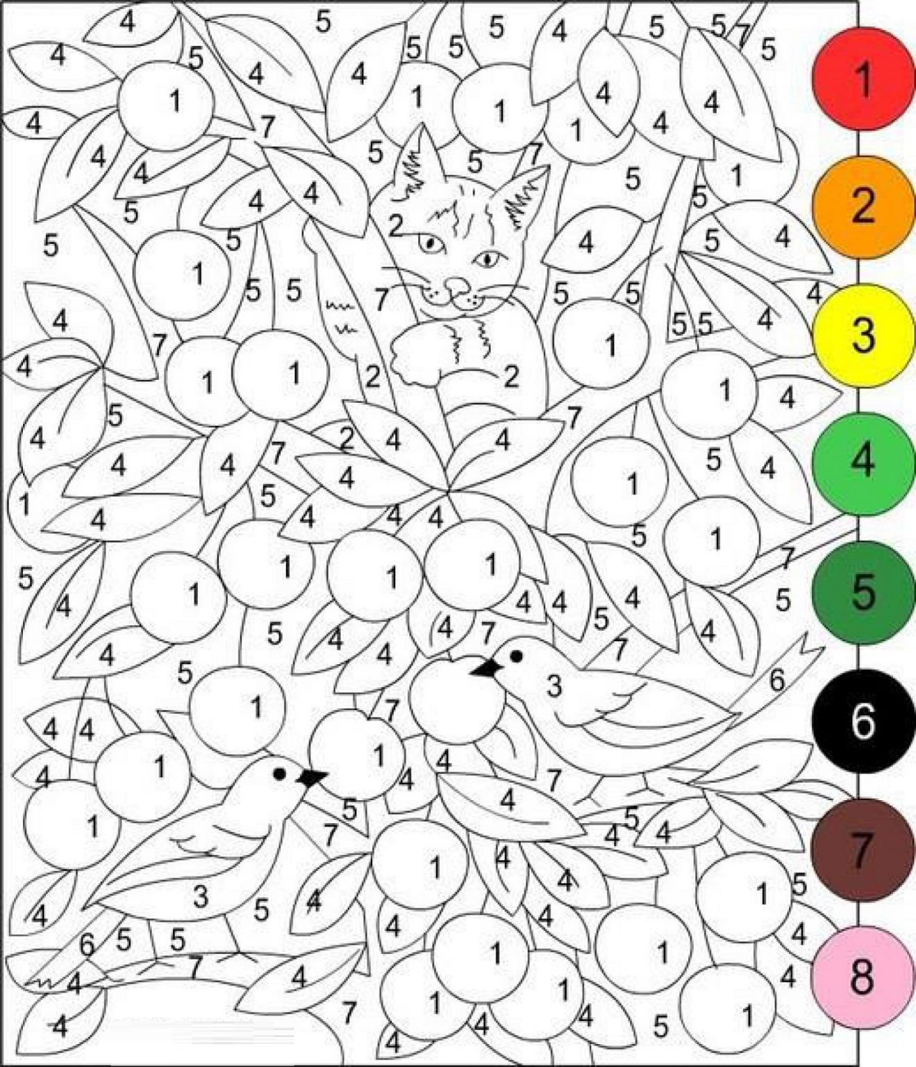 119 Adult Color By Numbers Printable 66