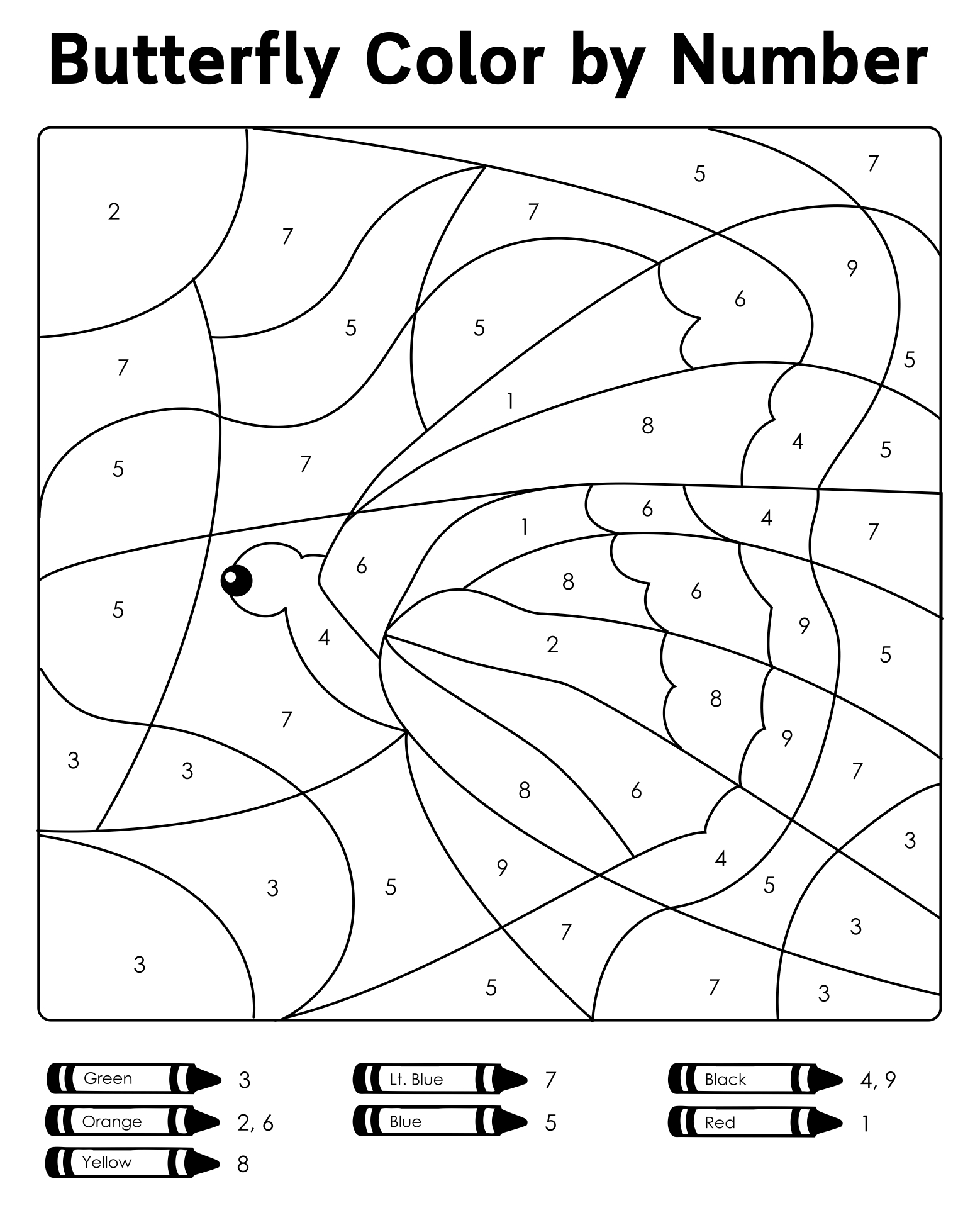 119 Adult Color By Numbers Printable 7