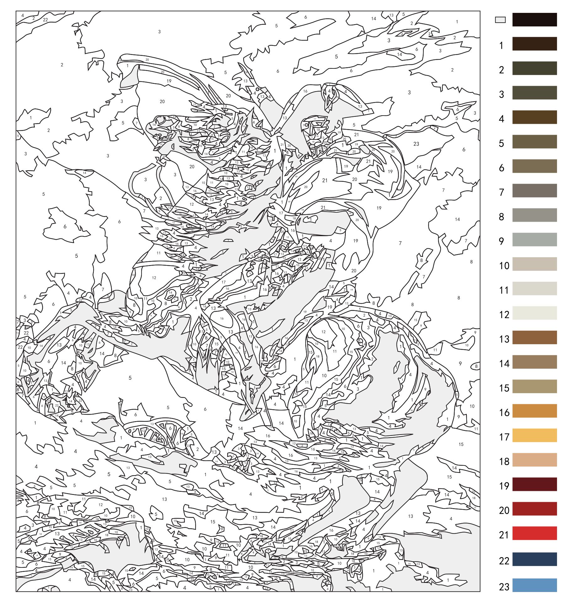 119 Adult Color By Numbers Printable 80