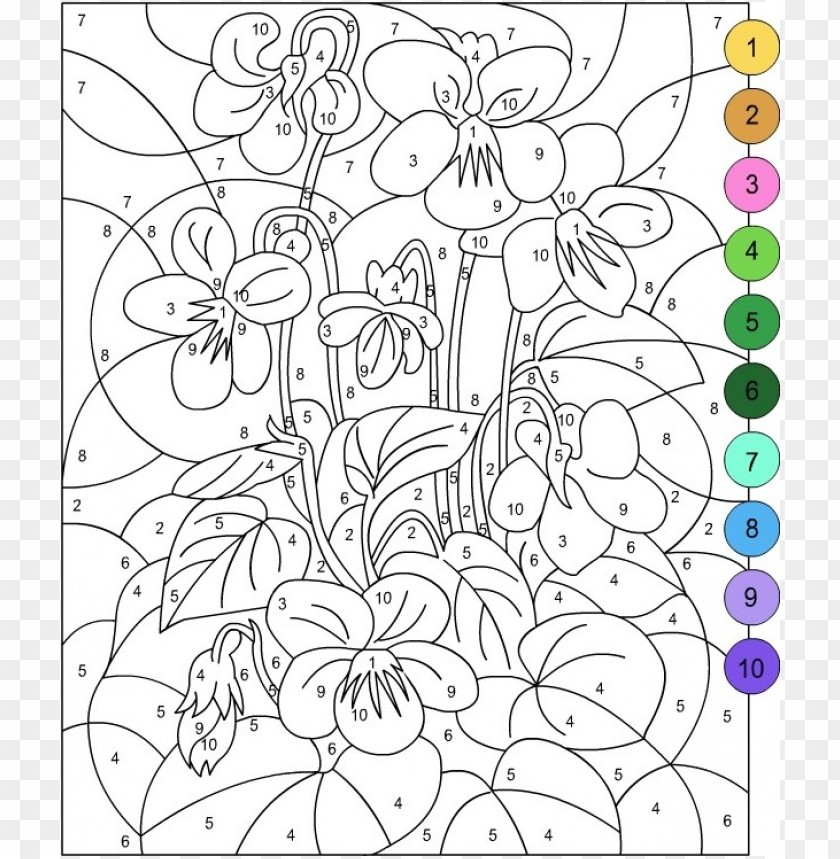 119 Adult Color By Numbers Printable 94