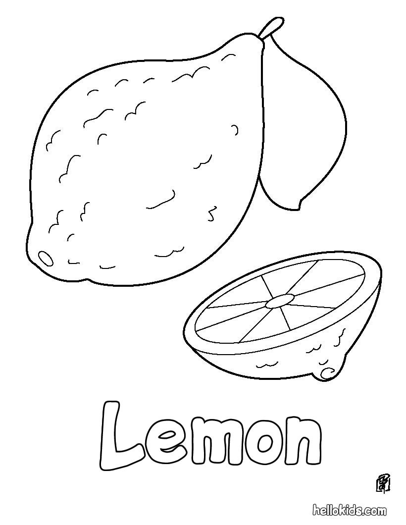 132 Lemon Coloring Pages Printable 106