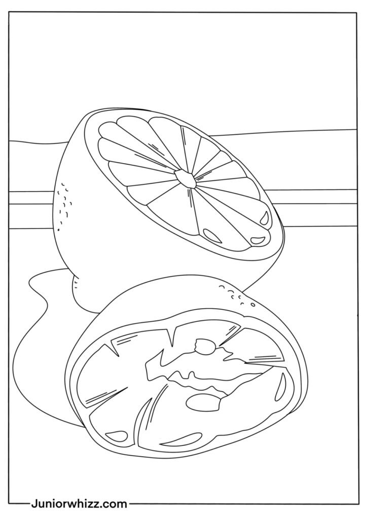 132 Lemon Coloring Pages Printable 130