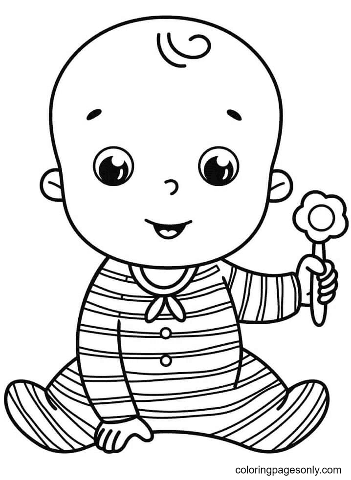 146 Adorable Printable Baby Coloring Pages for Kids 117