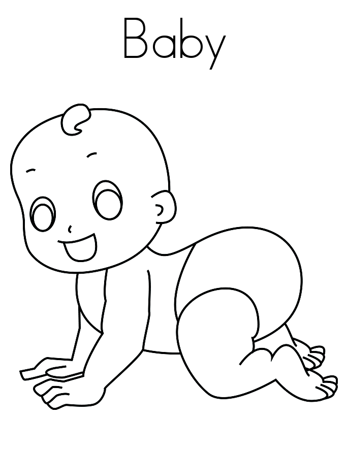 146 Adorable Printable Baby Coloring Pages for Kids 118