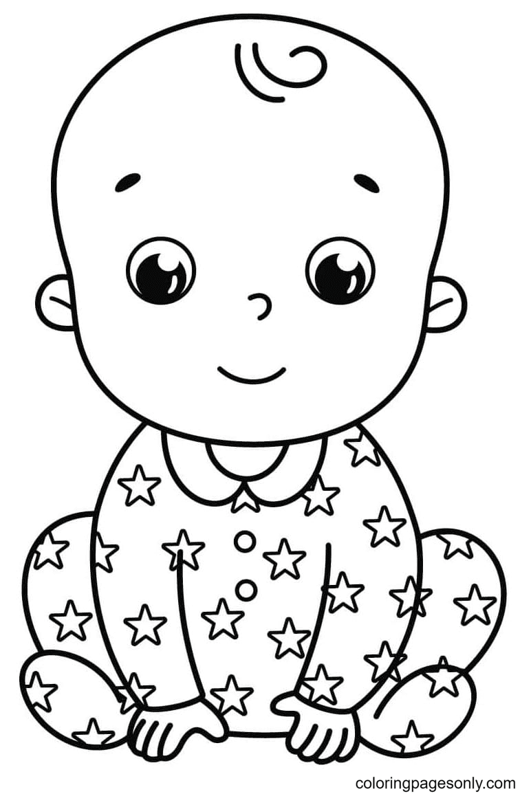 146 Adorable Printable Baby Coloring Pages for Kids 133