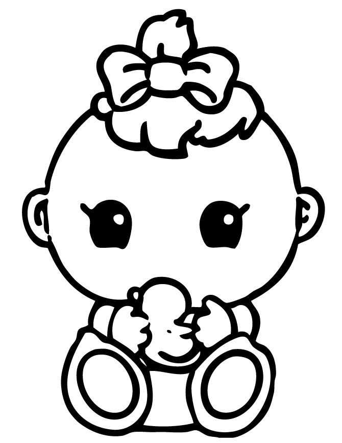 146 Adorable Printable Baby Coloring Pages for Kids 134