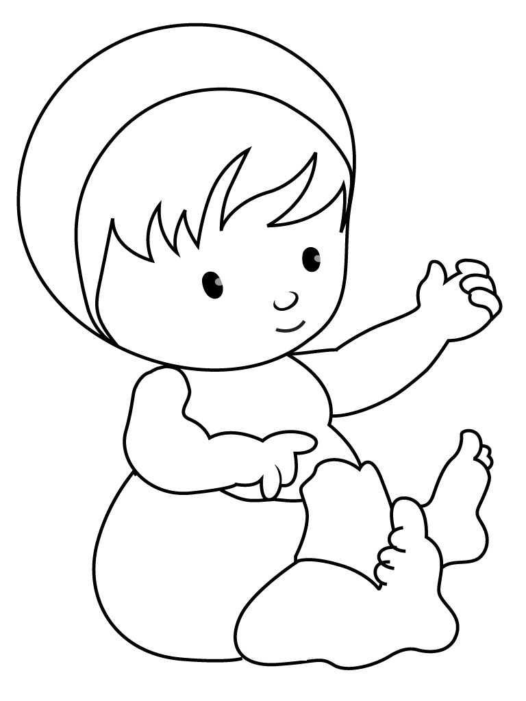 146 Adorable Printable Baby Coloring Pages for Kids 33