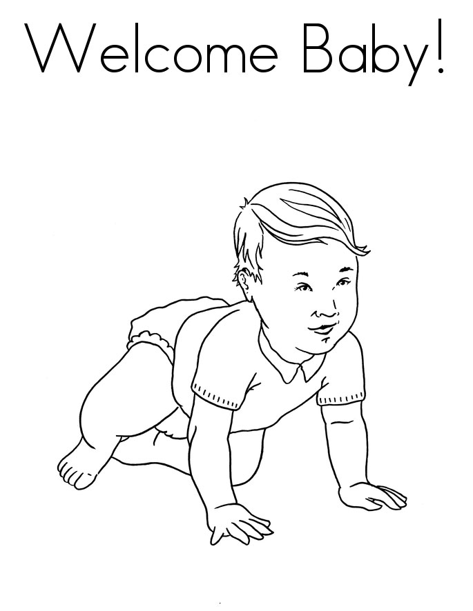 146 Adorable Printable Baby Coloring Pages for Kids 39