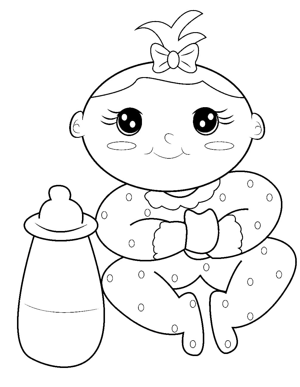 146 Adorable Printable Baby Coloring Pages for Kids 4