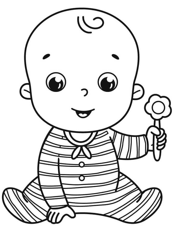 146 Adorable Printable Baby Coloring Pages for Kids 5