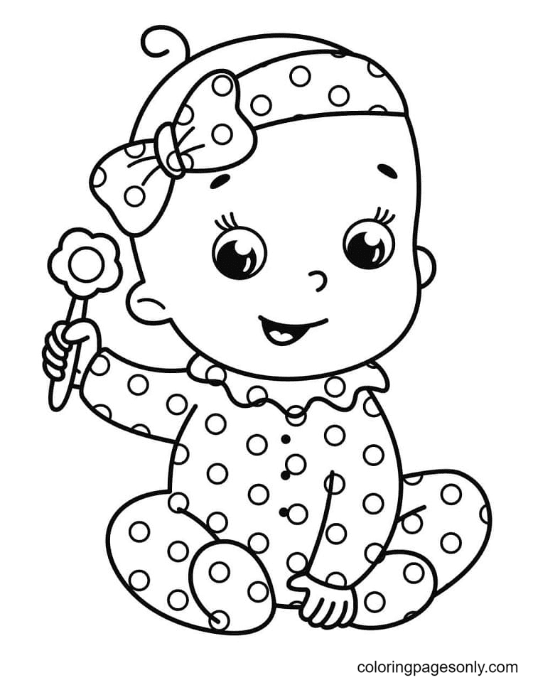 146 Adorable Printable Baby Coloring Pages for Kids 50