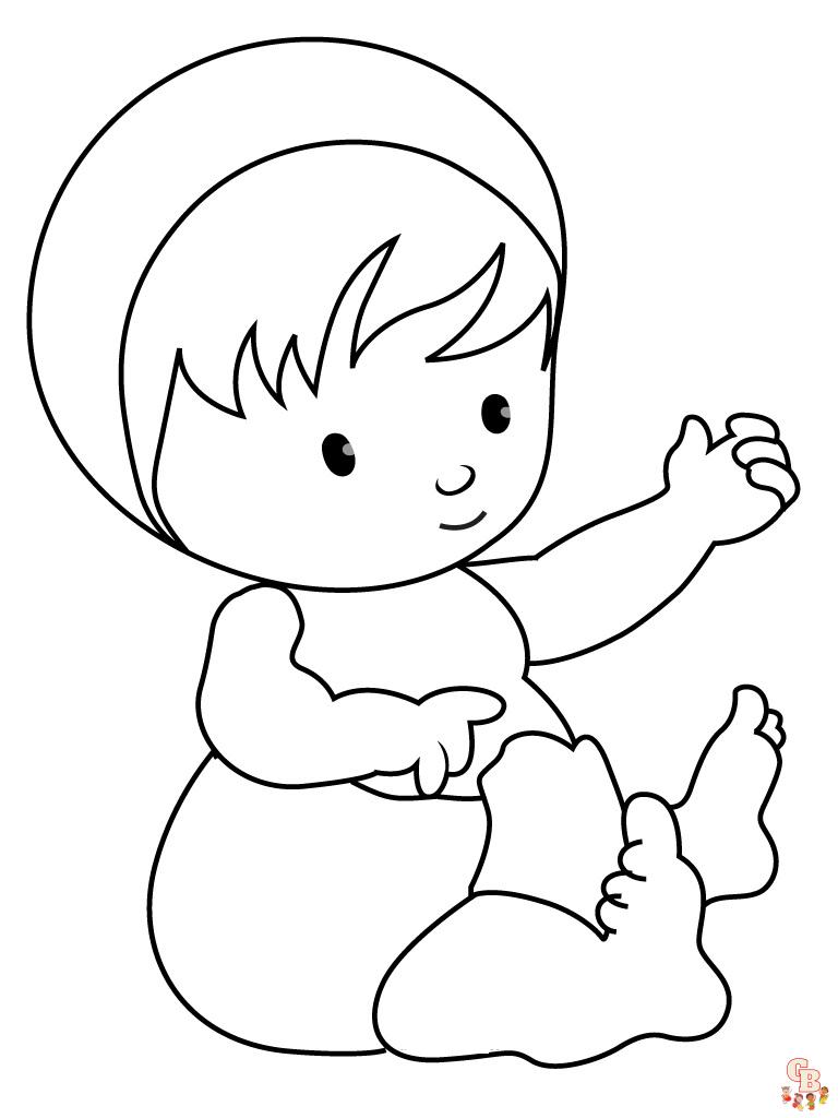 146 Adorable Printable Baby Coloring Pages for Kids 54