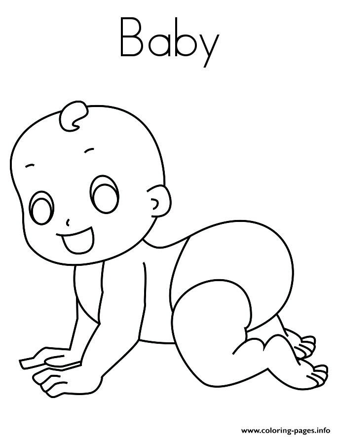 146 Adorable Printable Baby Coloring Pages for Kids 73