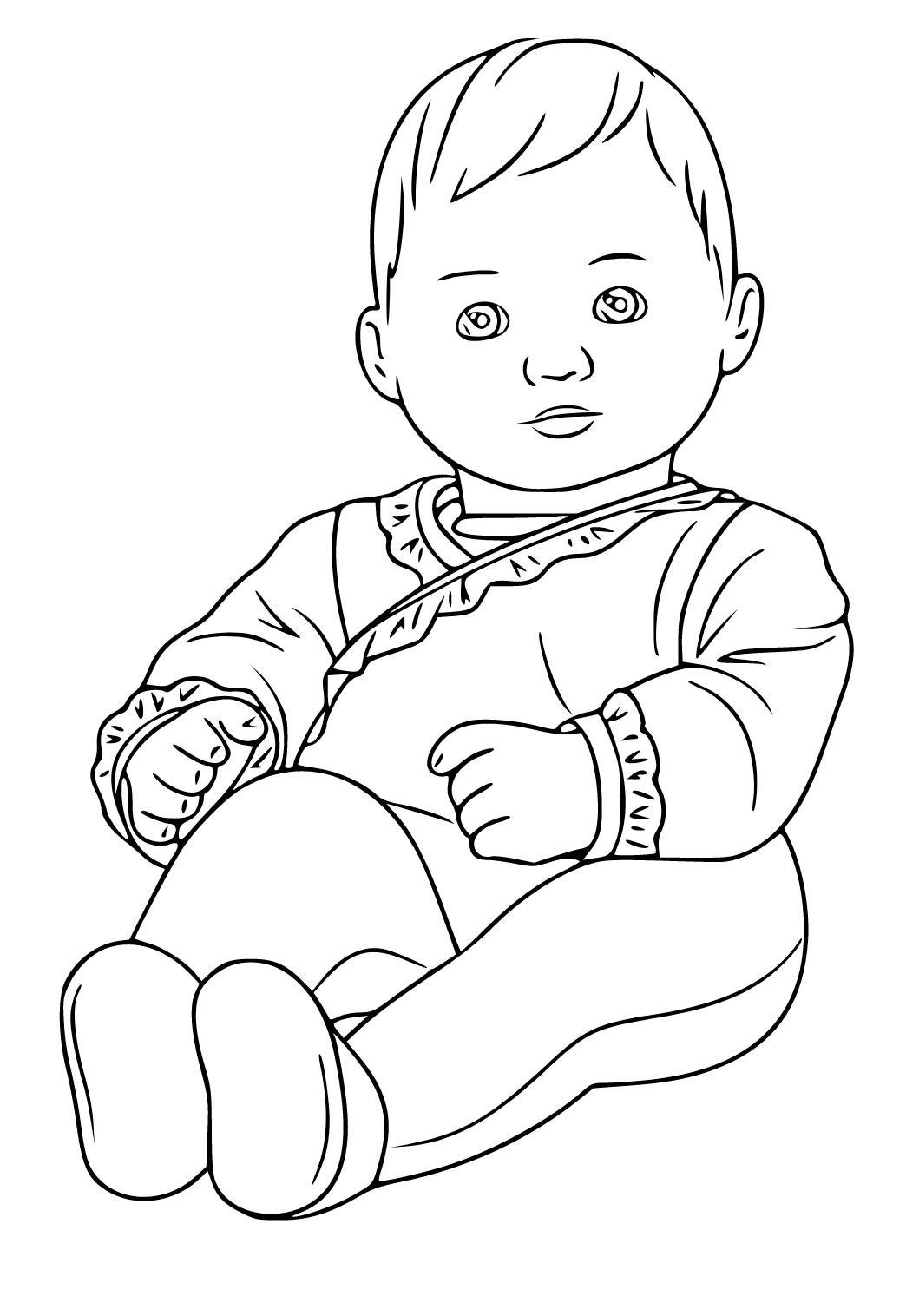 146 Adorable Printable Baby Coloring Pages for Kids 8