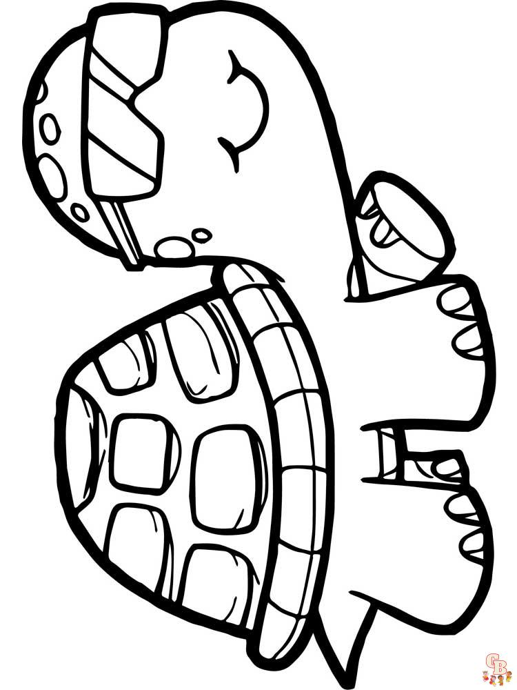 157 Endearing Tortoise Coloring Pages Printable 133