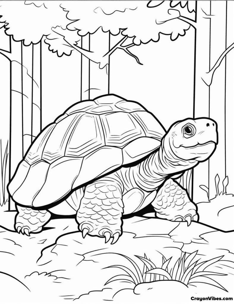 157 Endearing Tortoise Coloring Pages Printable 147