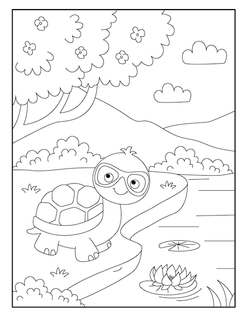 157 Endearing Tortoise Coloring Pages Printable 81