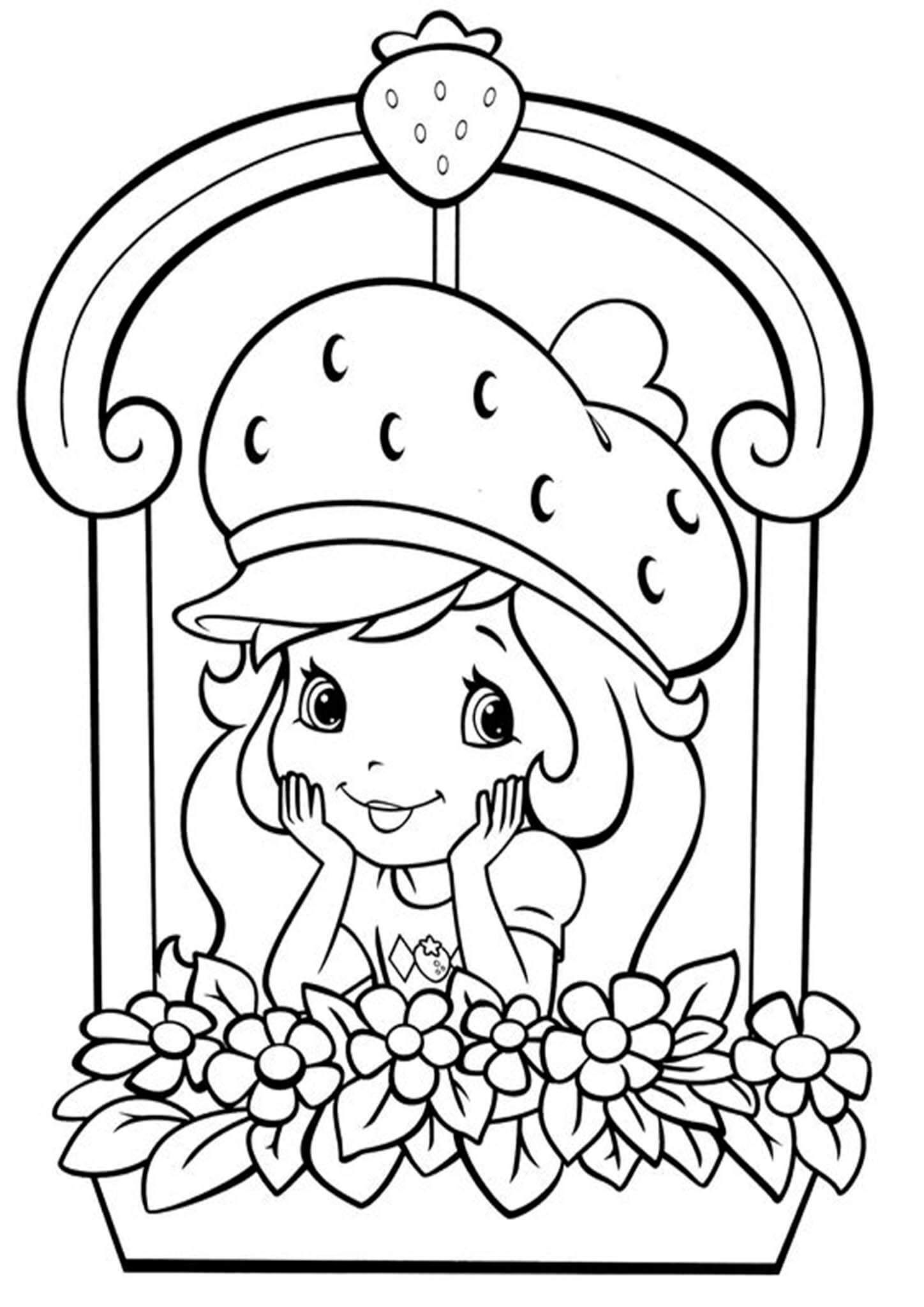 26 Yummy Strawberry Shortcake Coloring Pages Printable 3