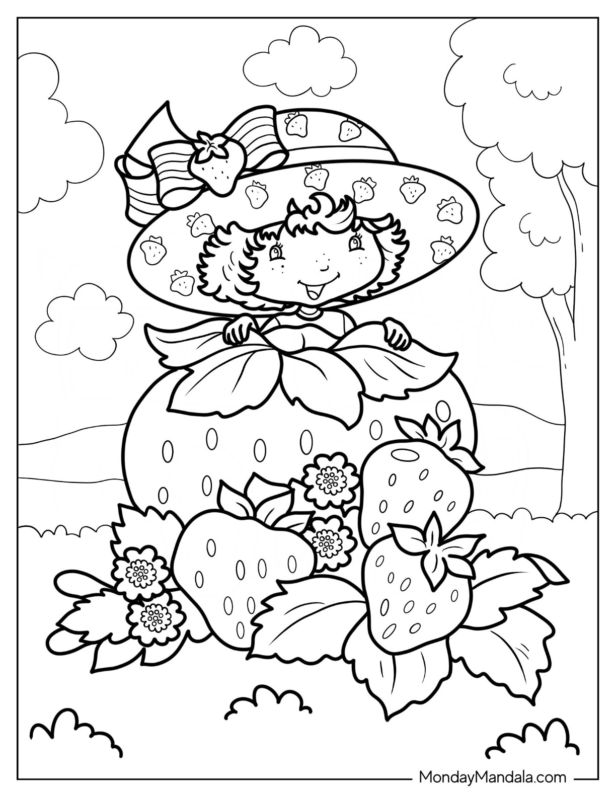 26 Yummy Strawberry Shortcake Coloring Pages Printable 4