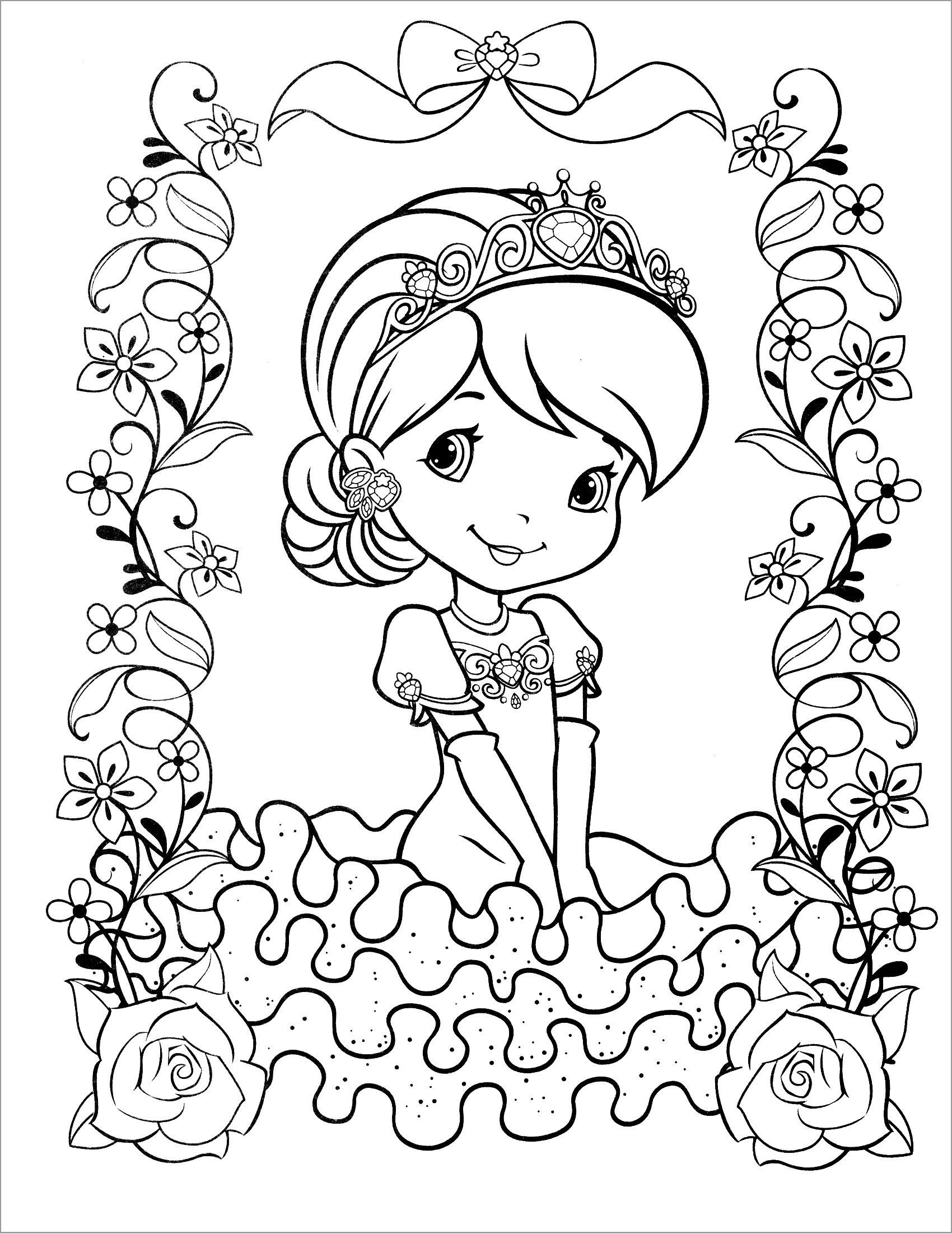 26 Yummy Strawberry Shortcake Coloring Pages Printable 9