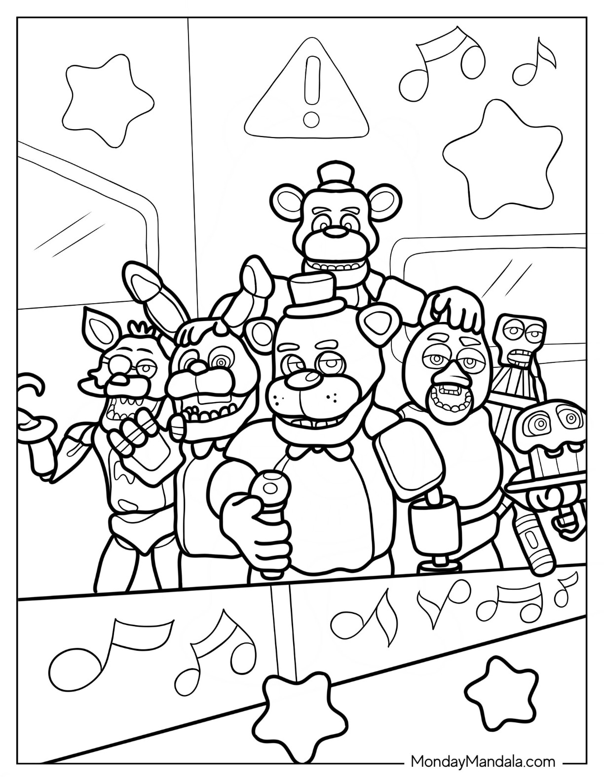 28 Eerie Five Nights At Freddy's Coloring Pages Printable 1