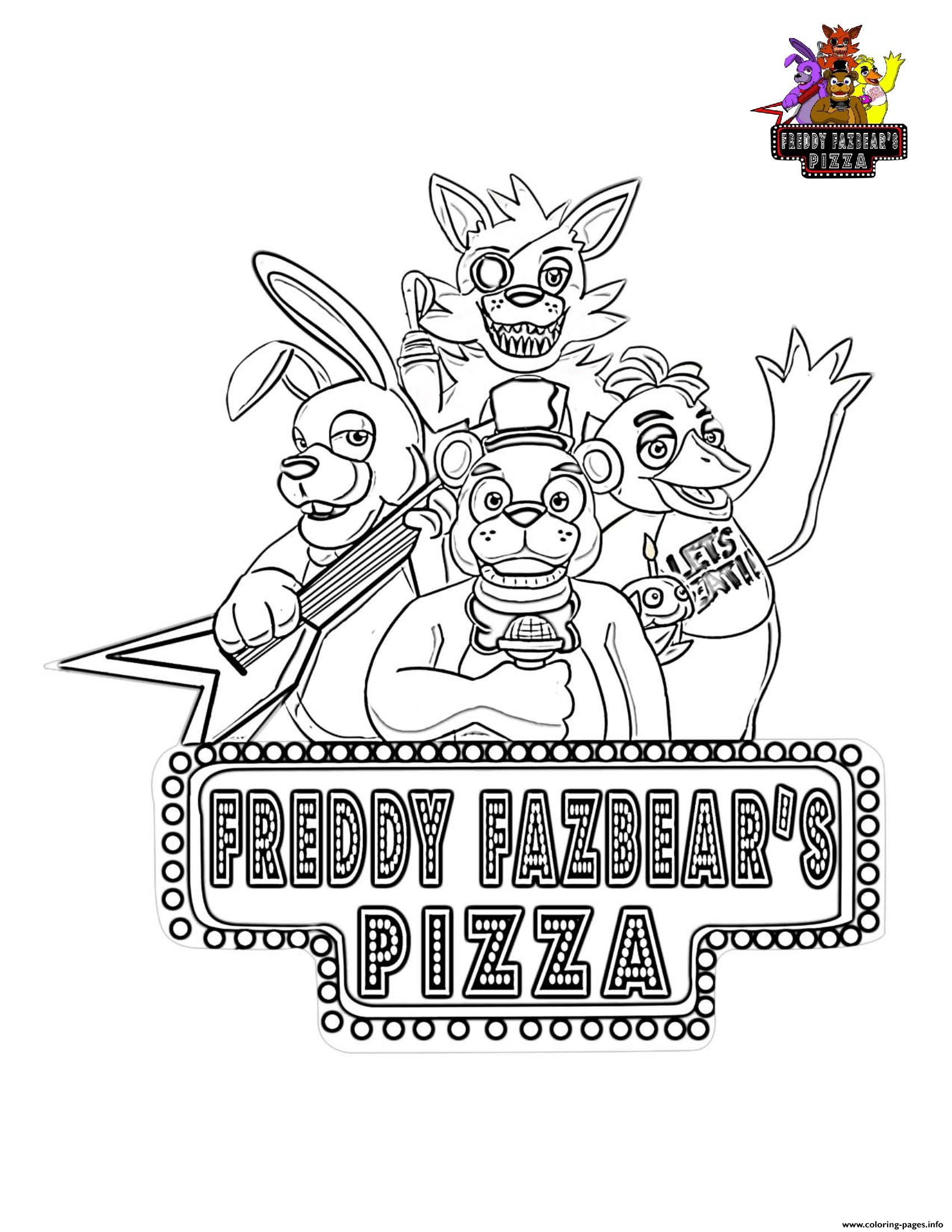 28 Eerie Five Nights At Freddy's Coloring Pages Printable 10