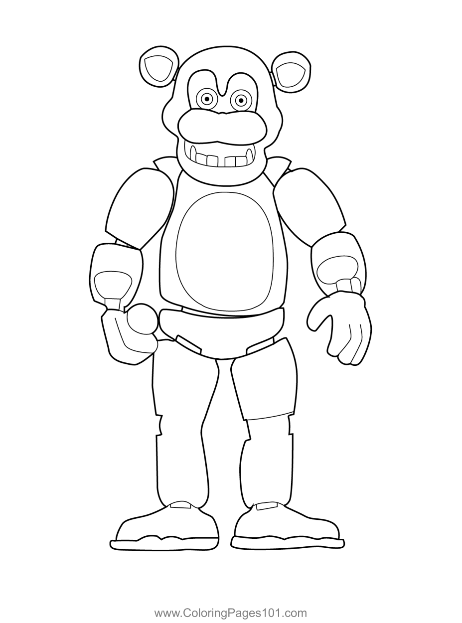 28 Eerie Five Nights At Freddy's Coloring Pages Printable 16