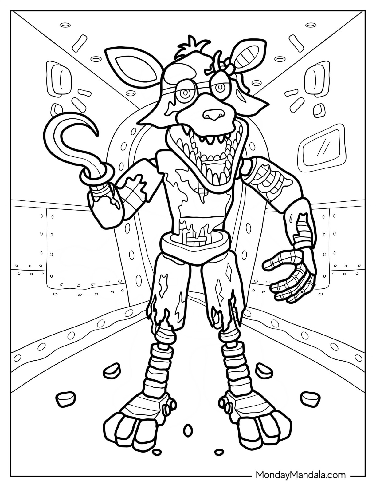 28 Eerie Five Nights At Freddy's Coloring Pages Printable 2