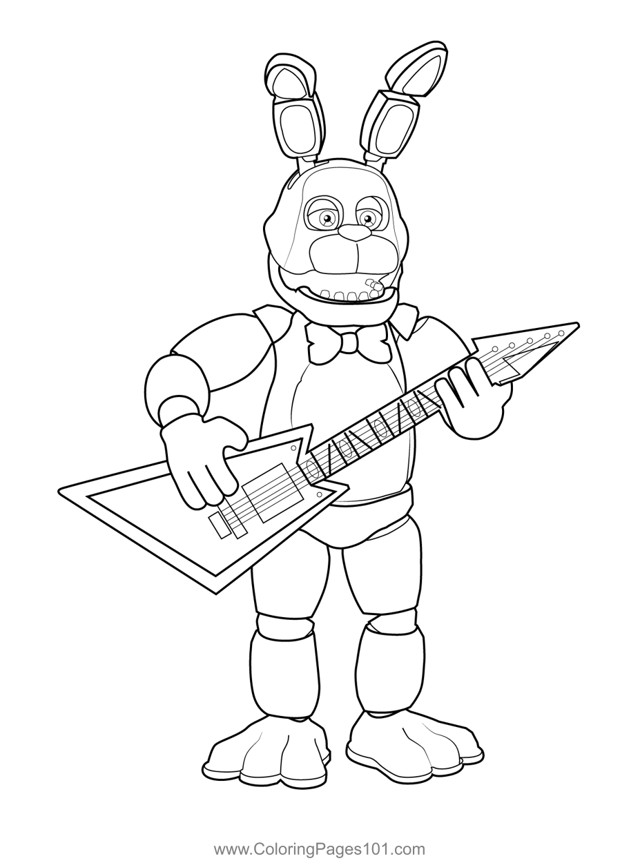 28 Eerie Five Nights At Freddy's Coloring Pages Printable 23