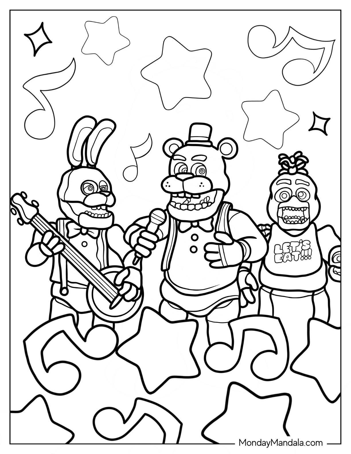 28 Eerie Five Nights At Freddy's Coloring Pages Printable 25