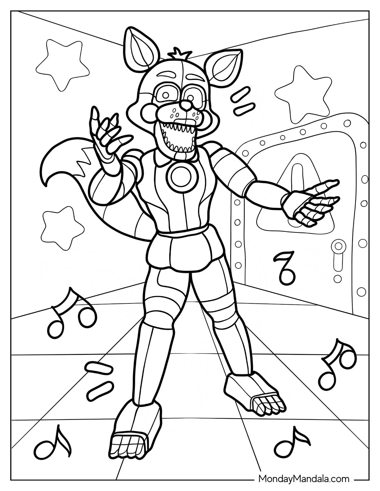 28 Eerie Five Nights At Freddy's Coloring Pages Printable 27