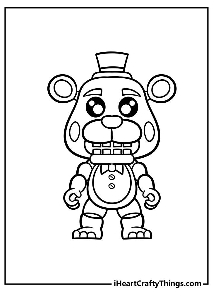 28 Eerie Five Nights At Freddy's Coloring Pages Printable 34