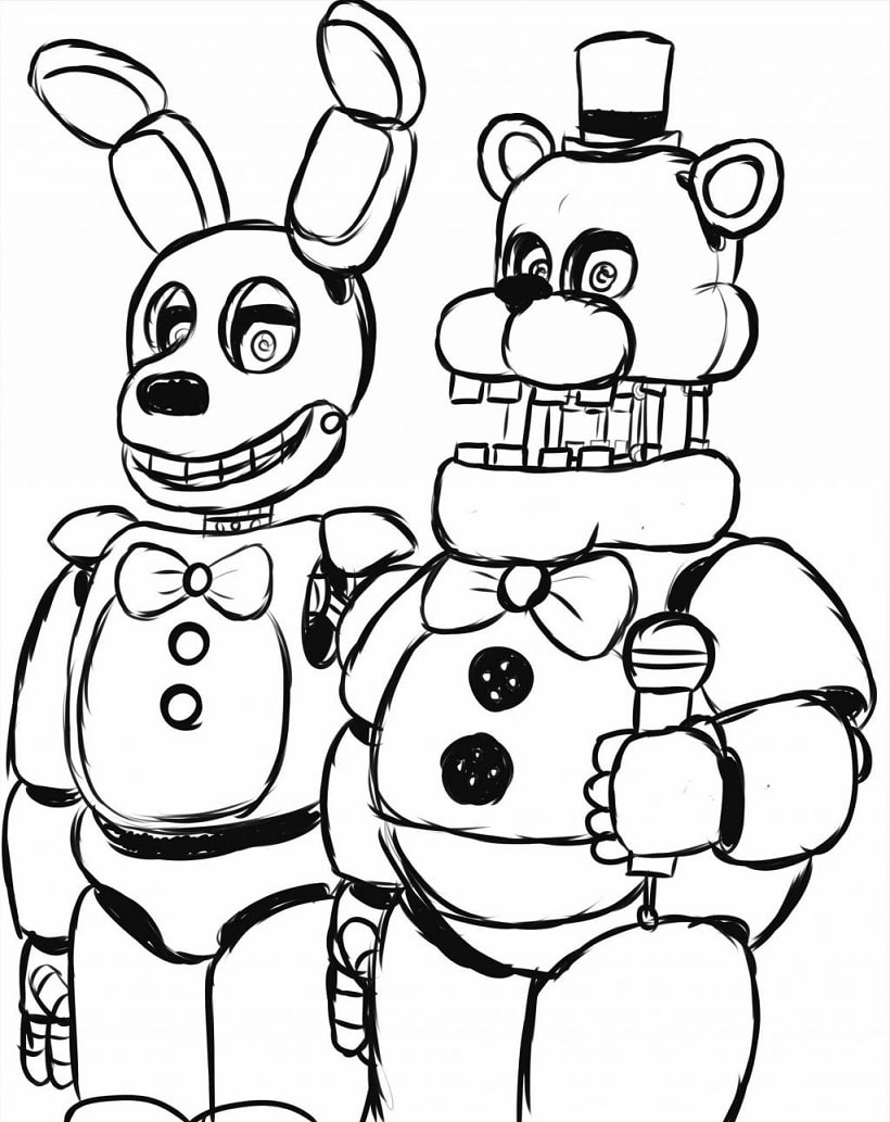 28 Eerie Five Nights At Freddy's Coloring Pages Printable 35