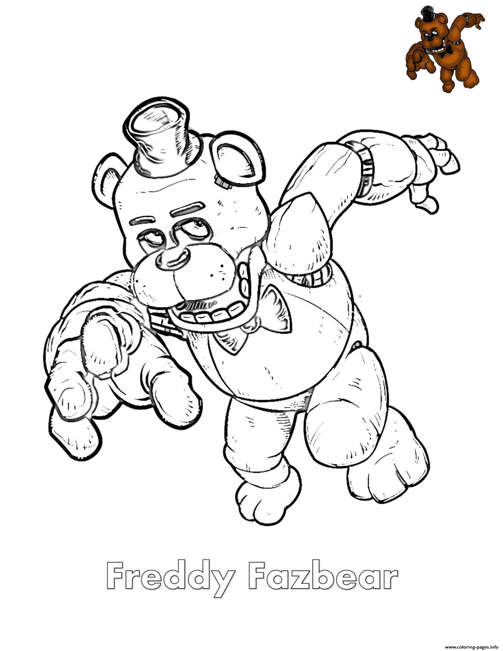 28 Eerie Five Nights At Freddy's Coloring Pages Printable 9