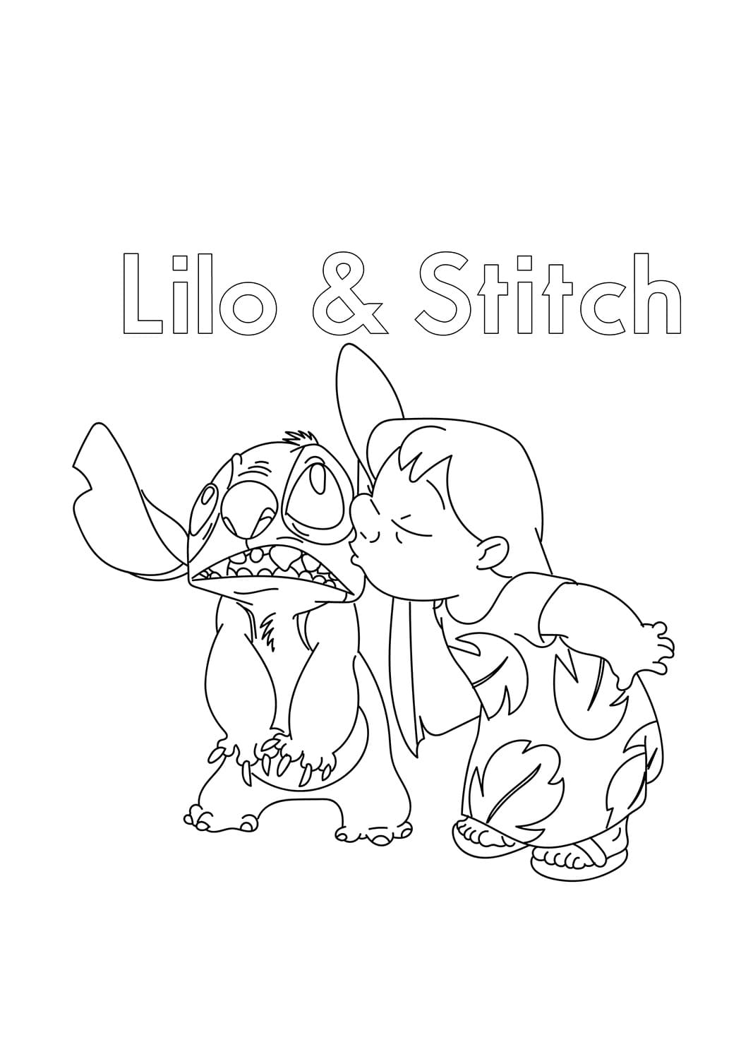 28 Joyful Lilo & Stitch Coloring Pages Printable 20