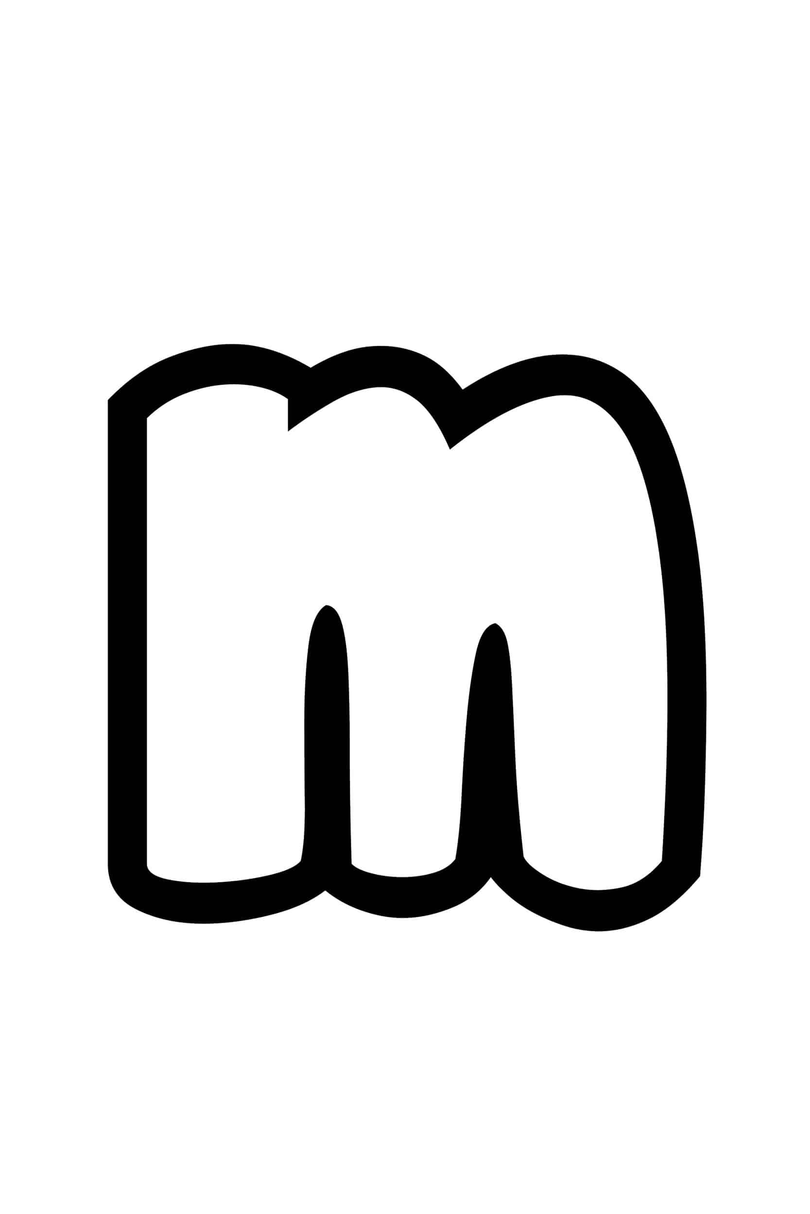 30 Creative Bubble Letter M Printable 1