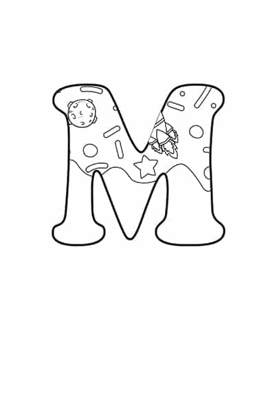 30 Creative Bubble Letter M Printable 10