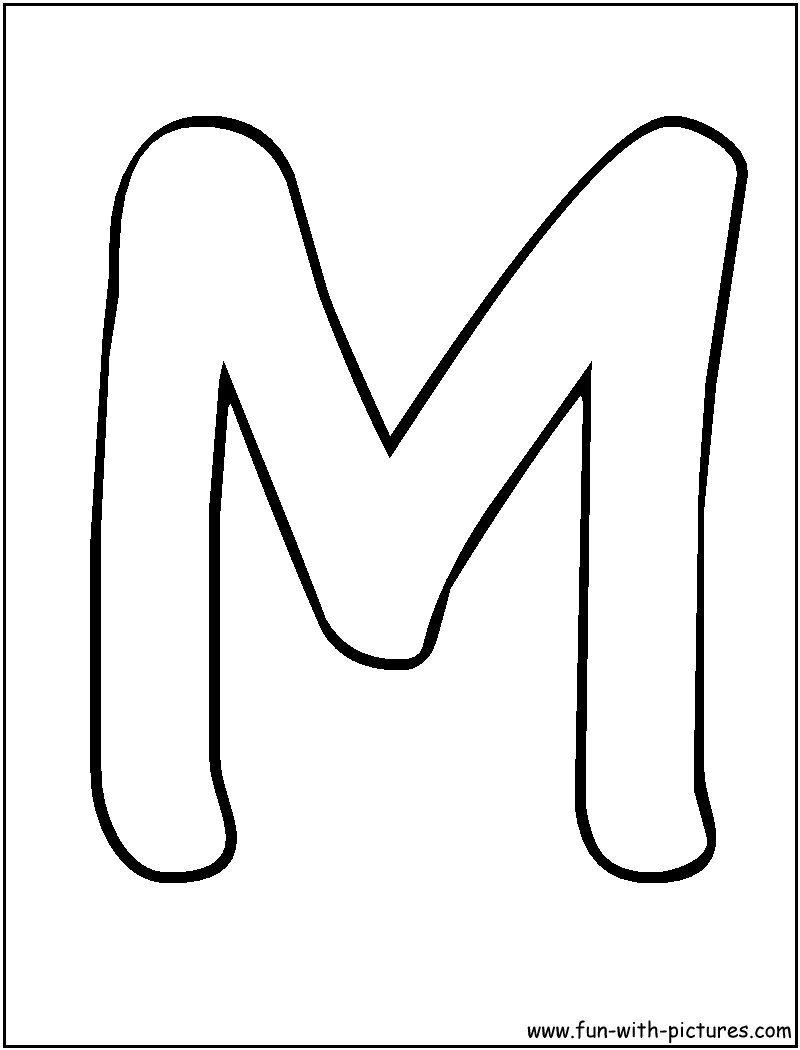 30 Creative Bubble Letter M Printable 15