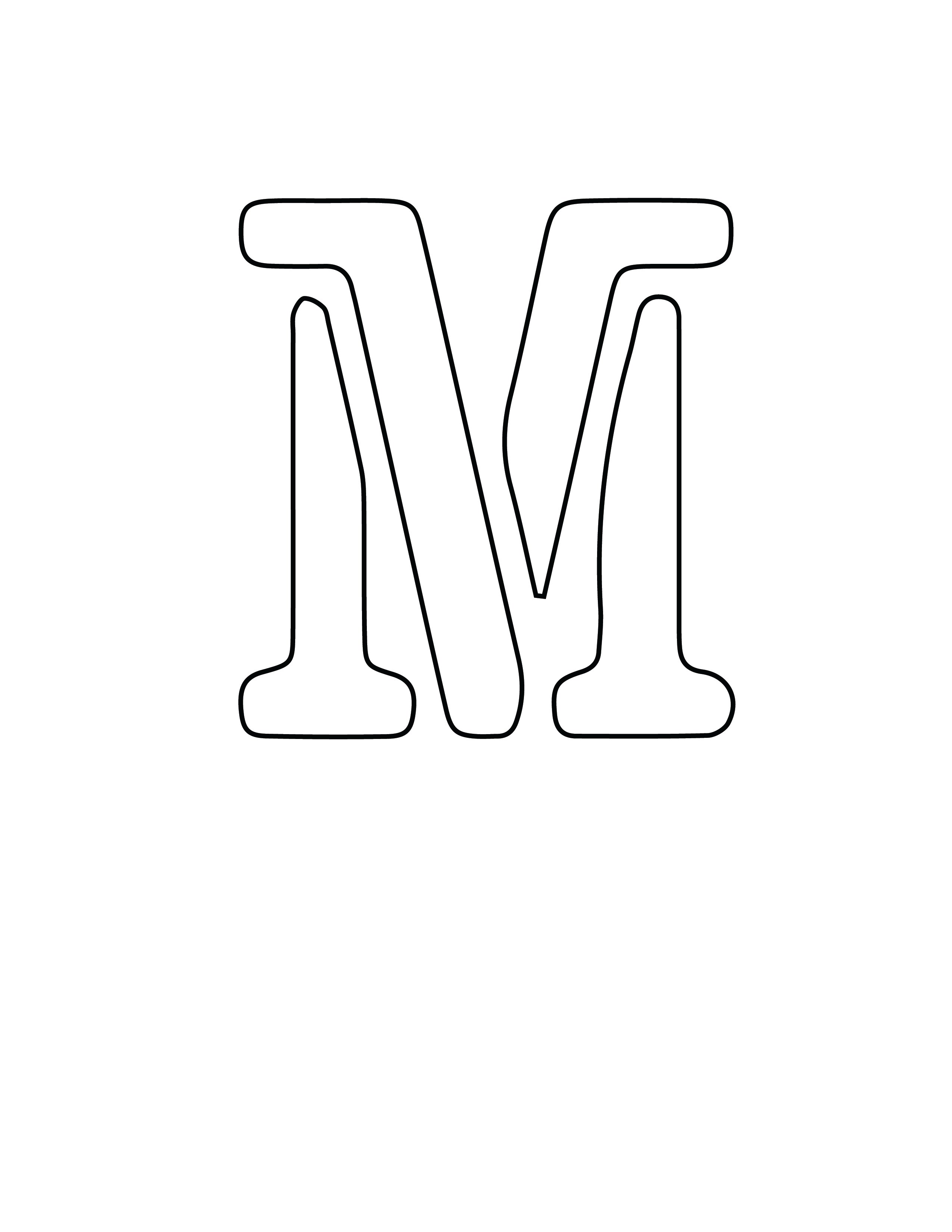 30 Creative Bubble Letter M Printable 17