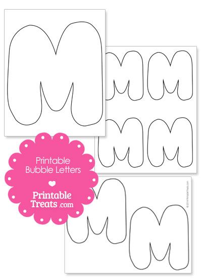 30 Creative Bubble Letter M Printable 19