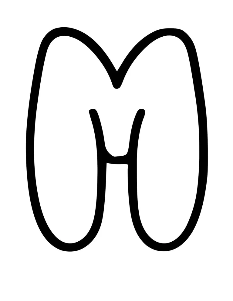 30 Creative Bubble Letter M Printable 2