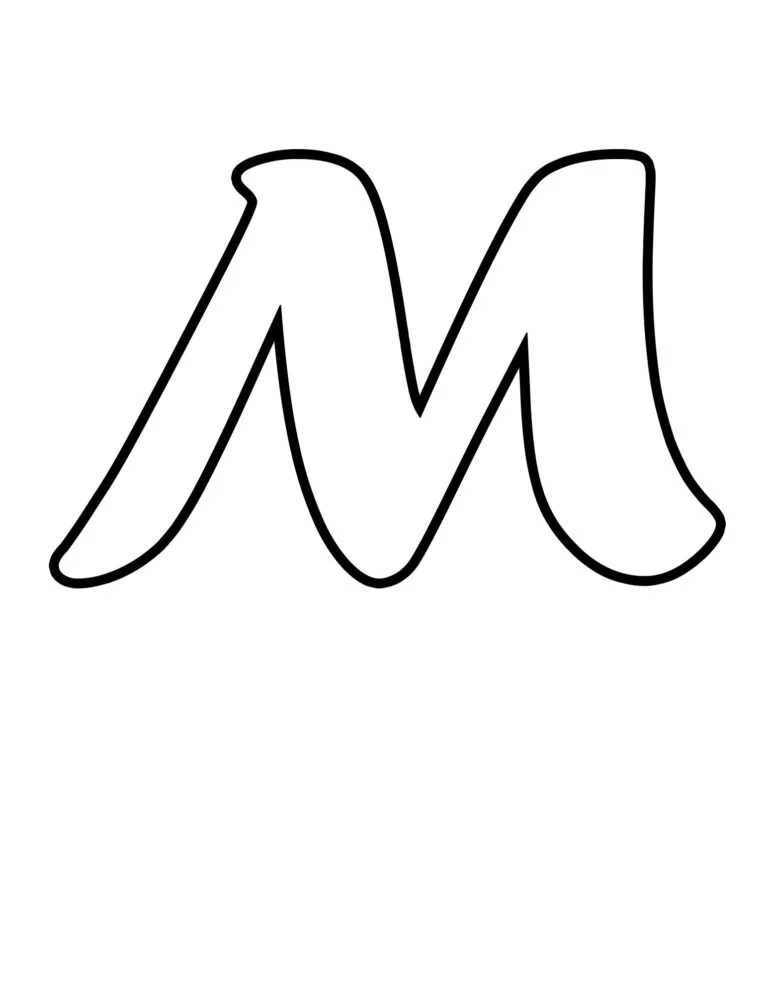 30 Creative Bubble Letter M Printable 29