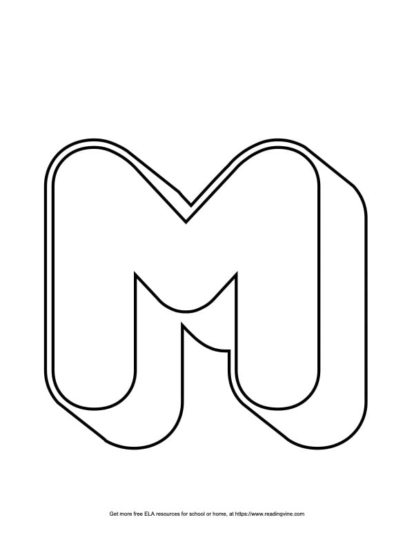 30 Creative Bubble Letter M Printable 4