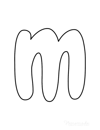 30 Creative Bubble Letter M Printable 6