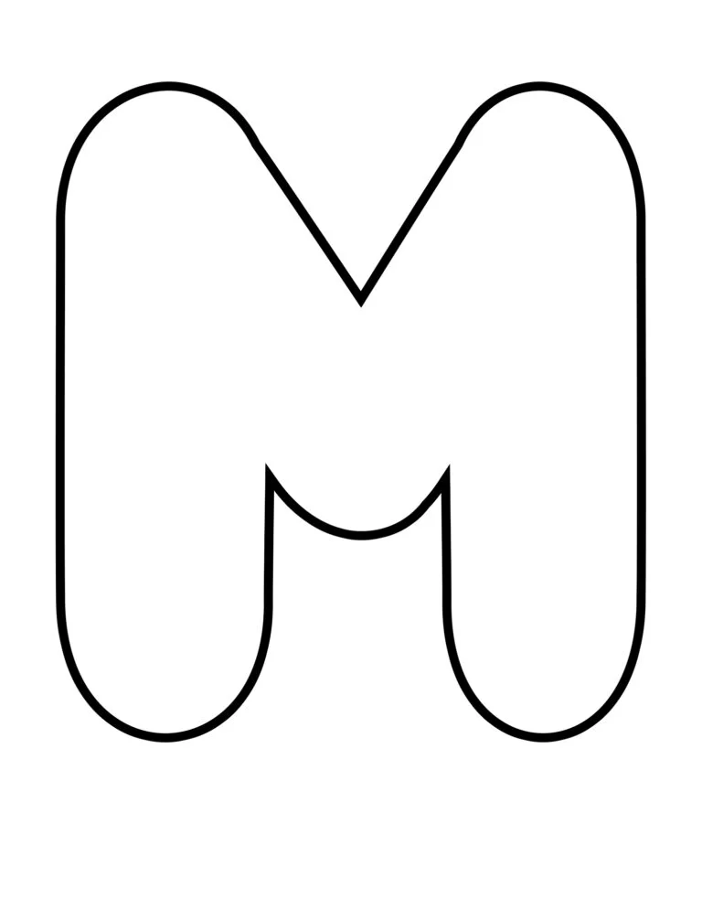 30 Creative Bubble Letter M Printable 7