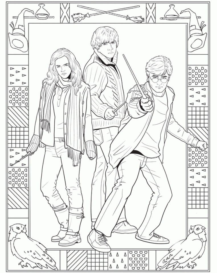 30 Magical Harry Potter Coloring Pages Printable 20